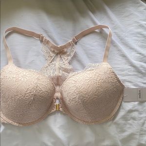 Plunge Coverage Push-Up Racerback Bra